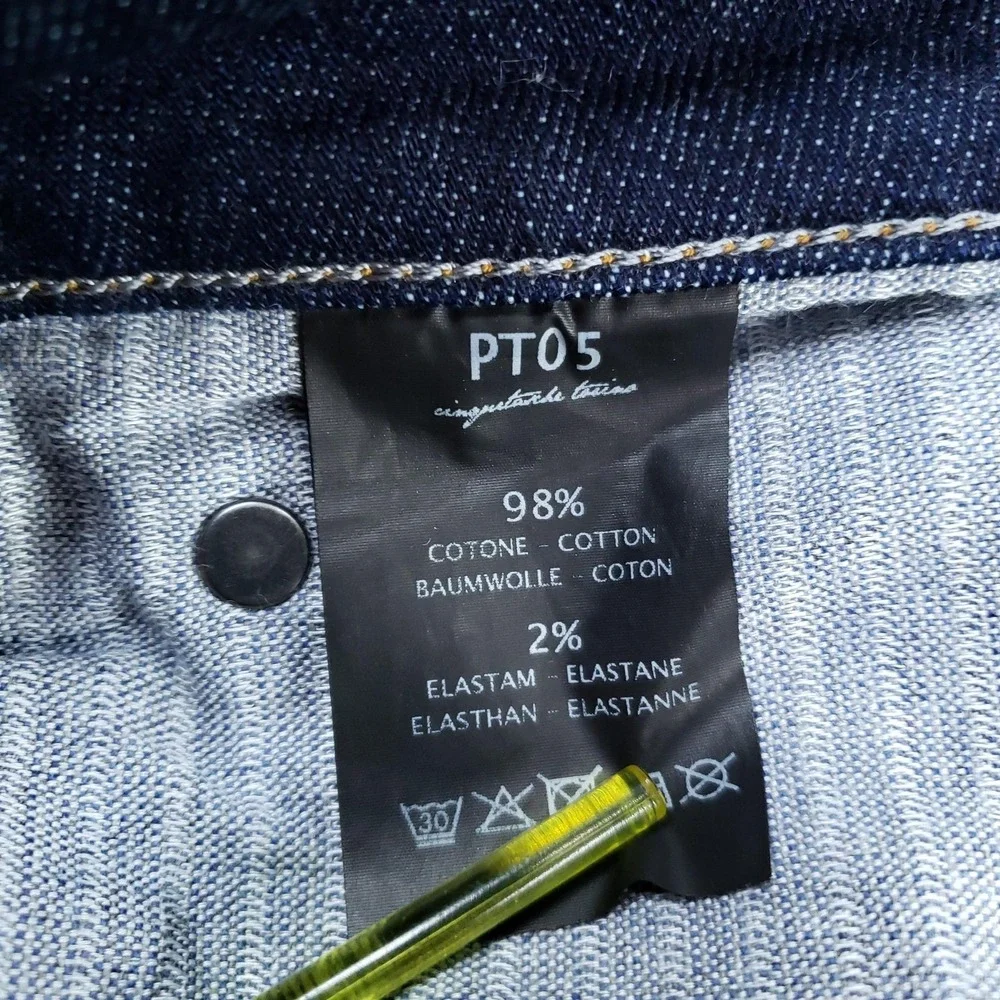 PT05 Jeans Mens 36x33 Blue Denim Slim Fit Stretch Pockets SOUL
